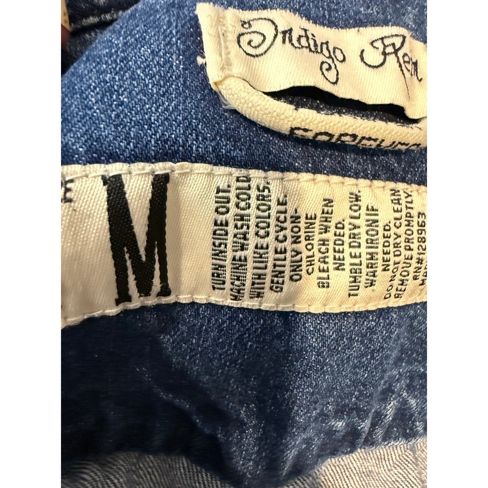 Indigo Rein Womens Medium Wash Denim Jean Trucker Jacket Blue M Demicore Cotton - Picture 5 of 13
